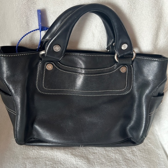 Celine Boogie Leather Handbag Black with Top Handle. Very Minor Wear. Authentic - Picture 2 of 9